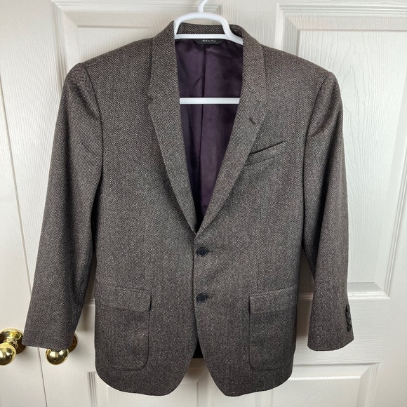 Men's Paul Smith The Kensington Tweed Blazer Brown Wool Blend - Picture 1 of 5
